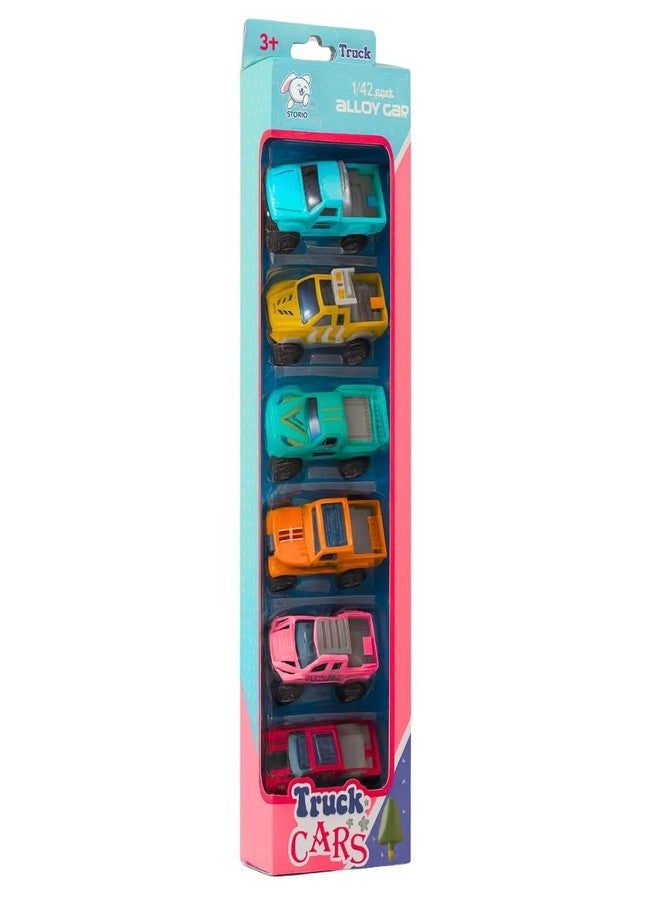 Storio Die-Cast Metal Cars 1:32 Scale | Pull Back Action Toy Vehicles with Openable Doors & Lights | Alloy Model for Kids | Miniature Collectible Cars for Boys & Girls 3+ Years (Racing Cars 6) - Image 2